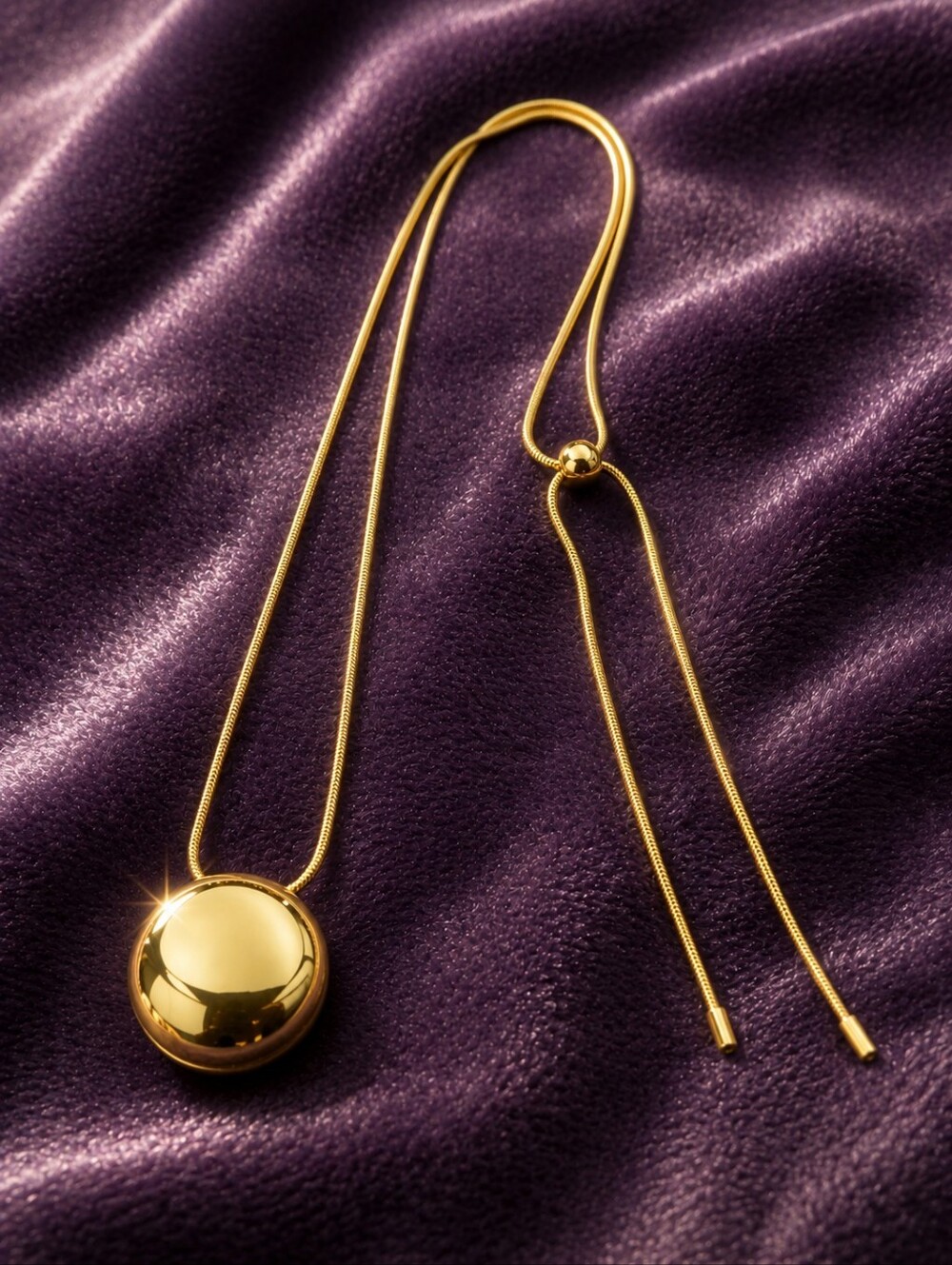 NWOT Nordstrom Gold Adjustable Bolo Lariat Necklace | Minimalist Modern CC
